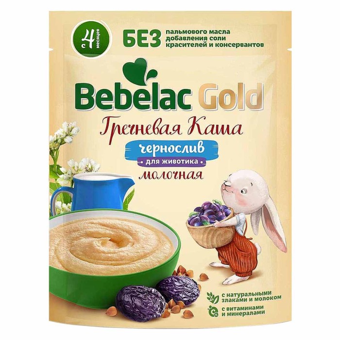 Каша Bebelac гречневая молочная чернослив с 4мес 200гр д/п