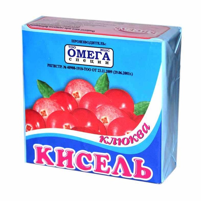 Кисель Омега клюква 170гр м/у