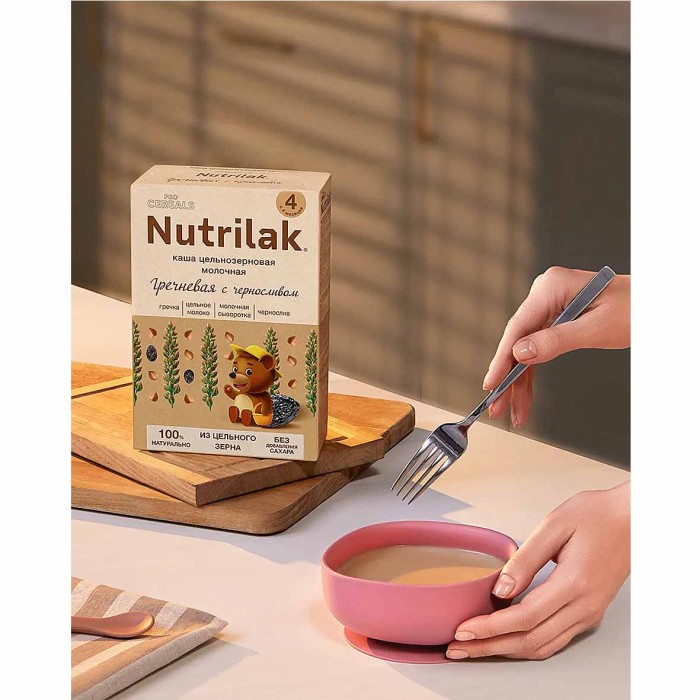 Каша Procereals гречневая молочная с черносливом цельнозерновая с 4мес 200гр к/у