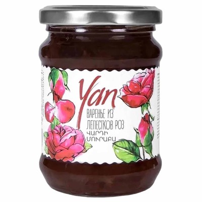 Варенье Yan из лепестков роз 300гр ст/б