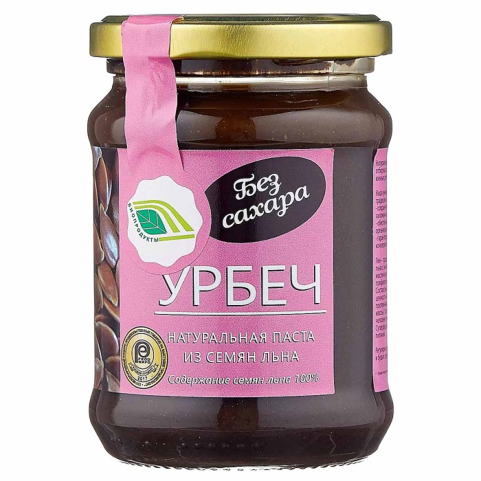 Паста Урбеч натуральная семян льна 280гр ст/б