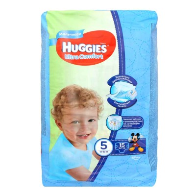 Подгузники Huggies UC 5 Conv Boy (12-22кг) 15шт м/у