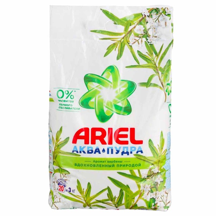 Порошок для стирки Ariel Аромат вербены автомат 3кг м/у