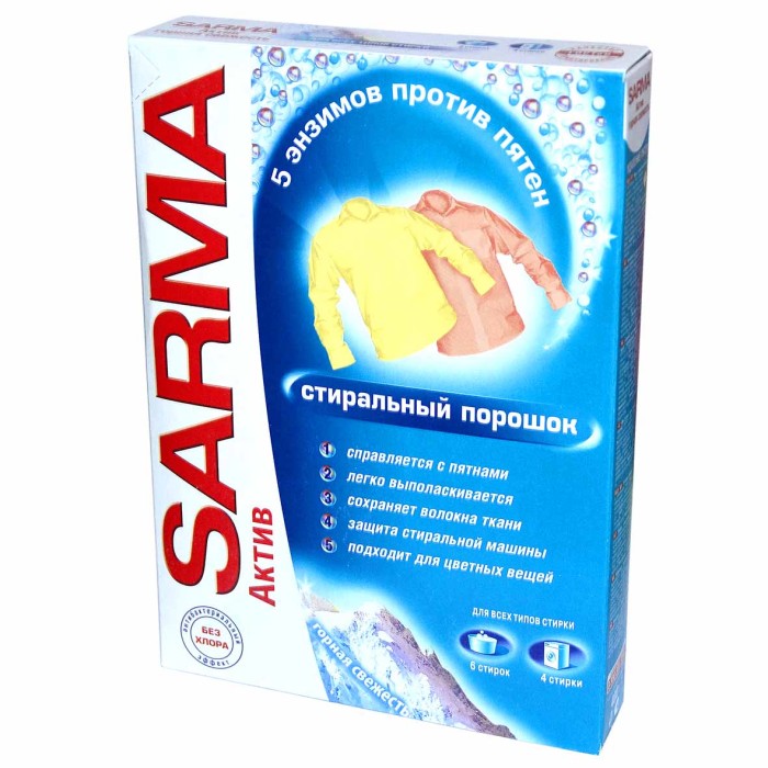 Порошок для стирки Сарма Горная свежесть 400гр к/у