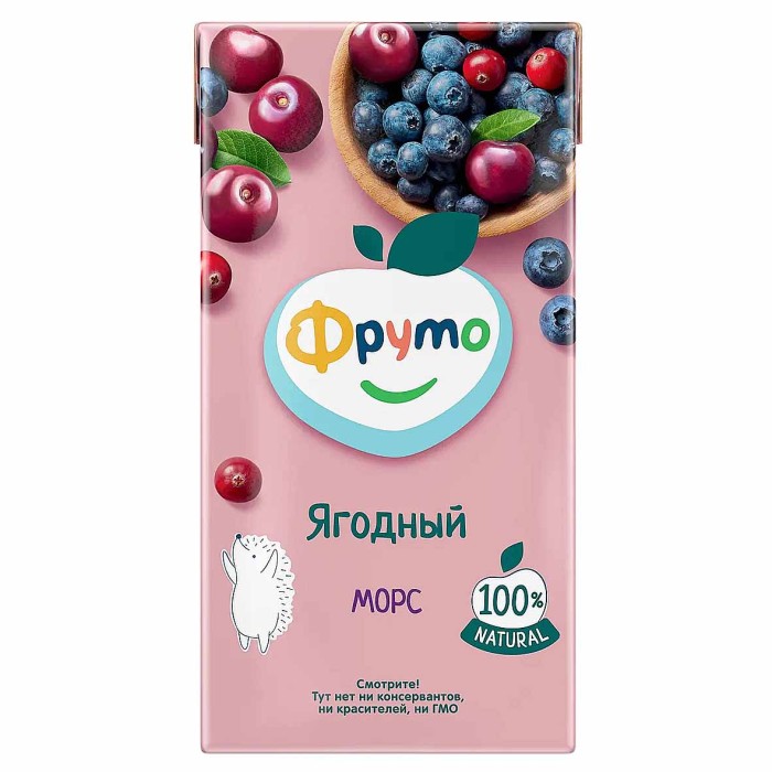 Морс Фруто Няня ягодный клюква-черника-вишня 500мл т/п