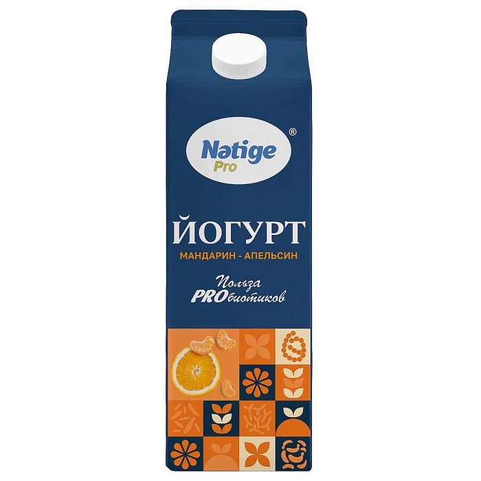 Йогурт Nәtige Pro мандарин-кокос 1,5% 900гр т/п