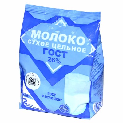 Молоко сухое ГОСТ 26% 200гр м/у