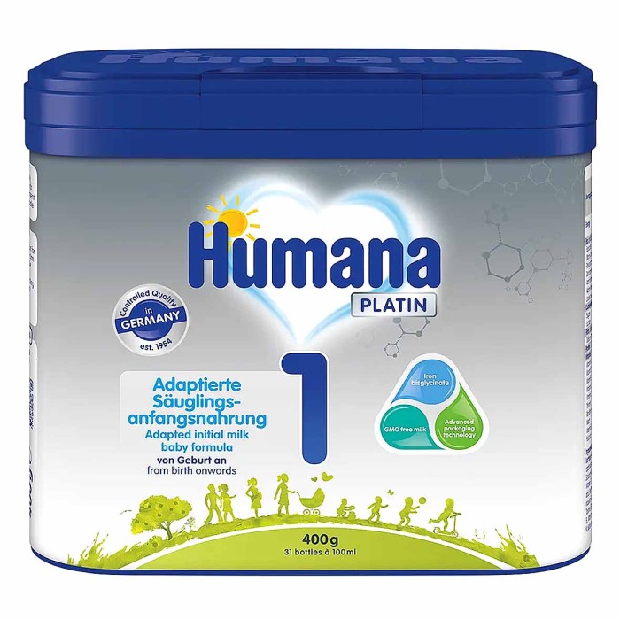 Смесь Humana Platin 1 с рождения +0 400гр пэт