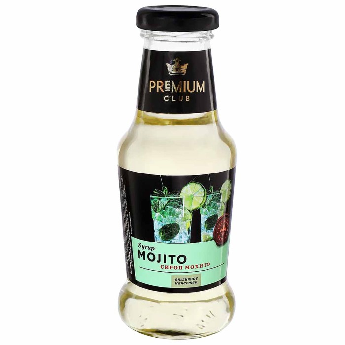 Сироп Premium Club со вкусом мохито 200мл ст/б