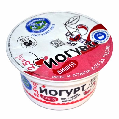 Йогурт Тюкалинский вишня 2,5% 150гр пэт
