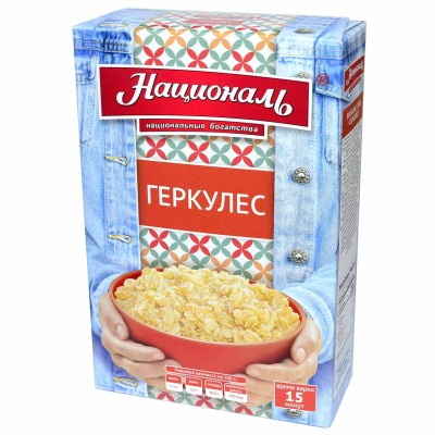 Хлопья овсяные Националь Геркулес 400гр к/у