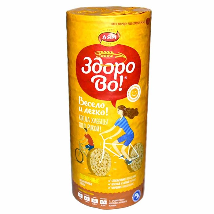 Хлебцы ЗдороВо! пшеничные цельнозерновые 150гр м/у