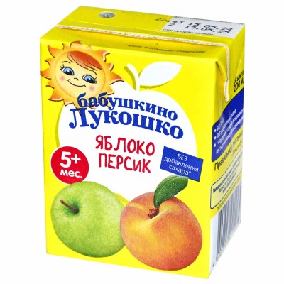 Сок Бабушкино Лукошко Яблочно-персиковый с 6 мес 200мл т/п