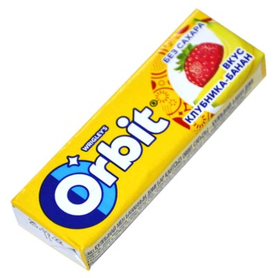 Резинка жевательная Orbit Клубника-банан 13,6гр м/у