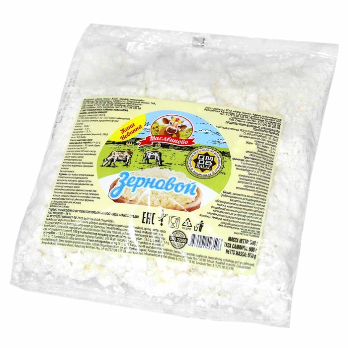Зерно творожное Масленково 18% 500 гр м/у