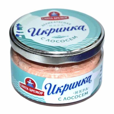 Икра Икринка с копченым лососем 160гр ст/б