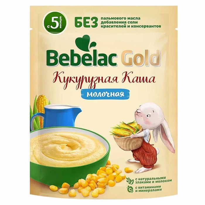 Каша Bebelac кукурузная молочная с 5мес 200гр д/п