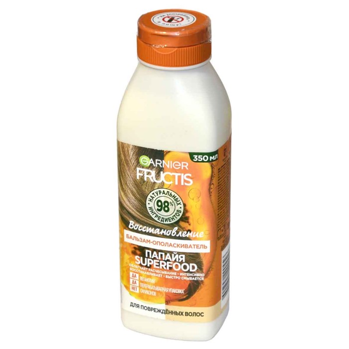Бальзам для волос Fructis Superfood Папайя 350мл пэт