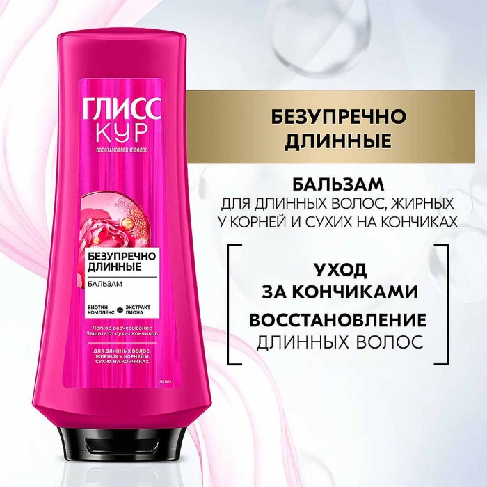 Бальзам для волос Gliss Kur Безупречно длинные 200мл пэт