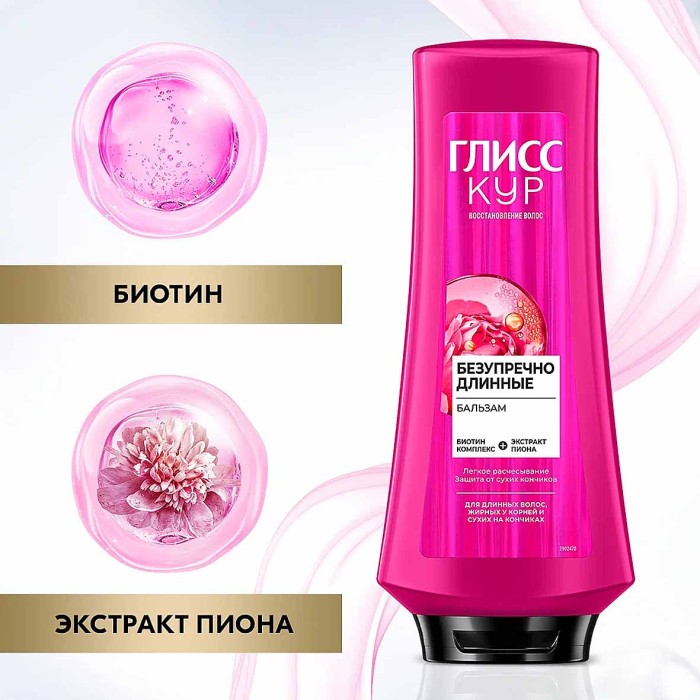 Бальзам для волос Gliss Kur Безупречно длинные 200мл пэт