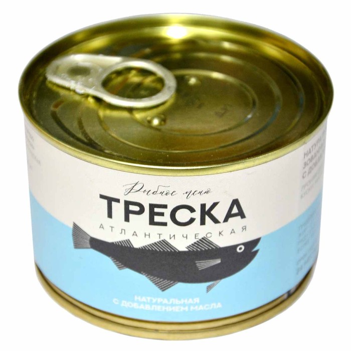 Треска Рыбное Меню атлантическая с доб масла 250гр ж/б