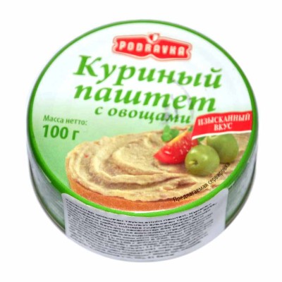 Паштет Podravka куриный с овощами 100гр ж/б