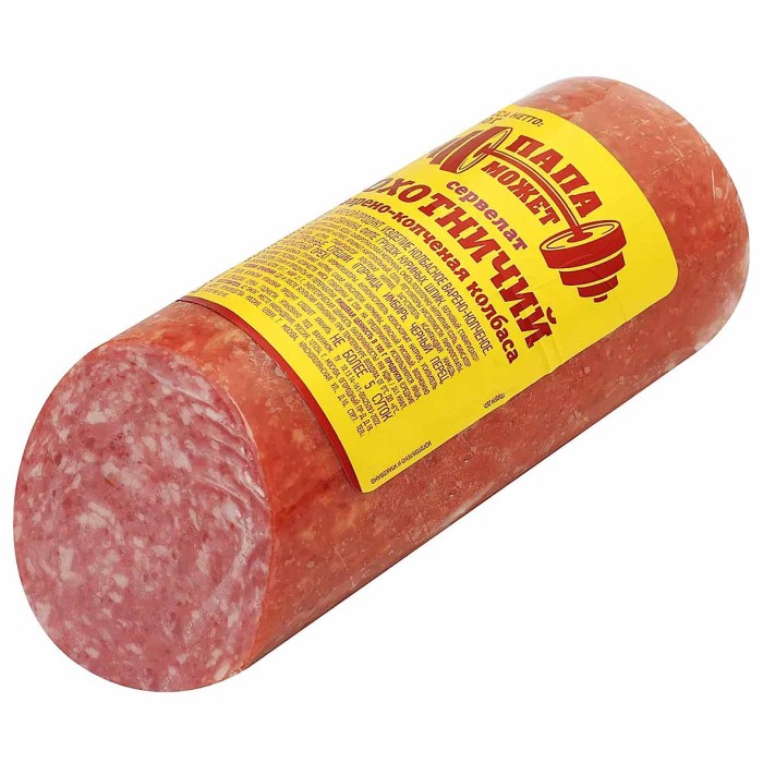 Колбаса в/к Папа Может Сервелат Охотничий 350гр в/у
