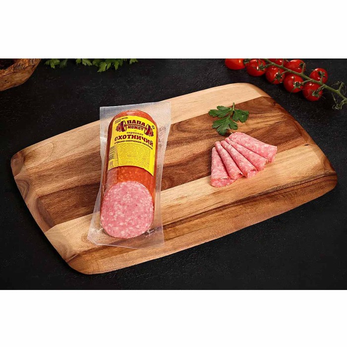 Колбаса в/к Папа Может Сервелат Охотничий 350гр в/у