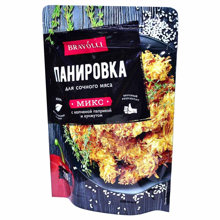 Панировка Bravolli для мяса с копченой паприкой и кунжутом 200гр д/п