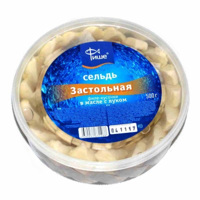 Сельдь Фише Застольная в масле с луком 500гр пэт