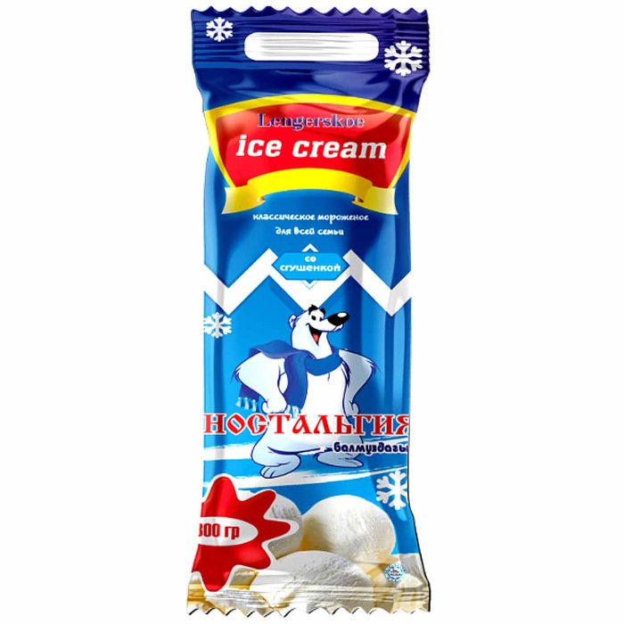 Мороженое Lengerskoe Семейное со сгущенкой 800гр брикет