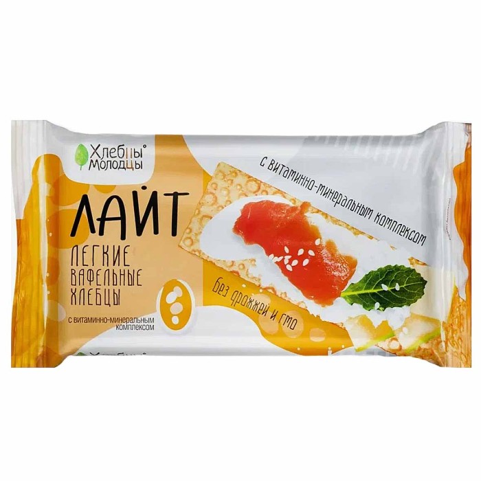 Хлебцы Хлебцы-Молодцы Лайт вафельные с витаминами 70гр м/у