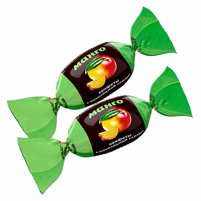 Конфеты Яшкино Fruitstory Манго в темной шок глазир