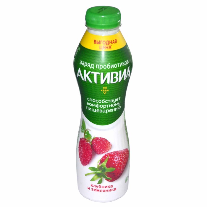 Йогурт питьевой Активия клубника 2,1% 650мл пэт