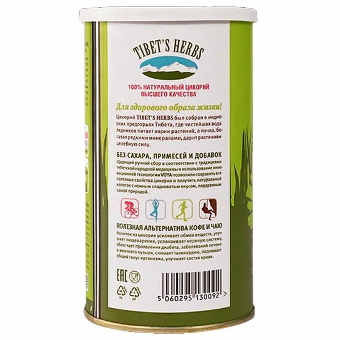 Цикорий TIBET'S HERBS натуральный 160гр ж/б