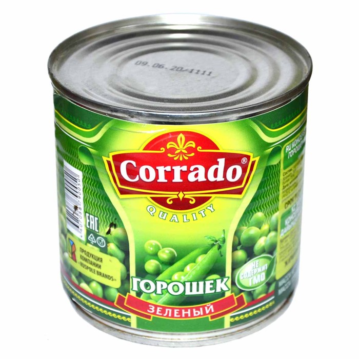 Горошек зеленый Corrado 400гр ж/б