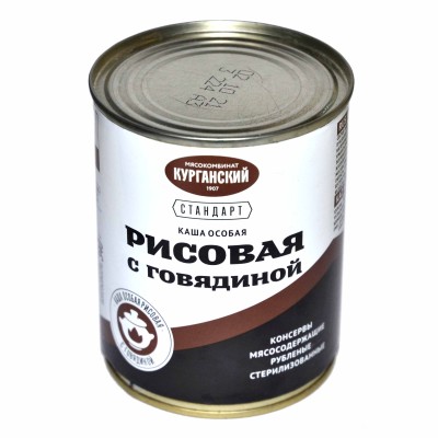 Каша рисовая Стандарт особая с говядиной 340гр ж/б