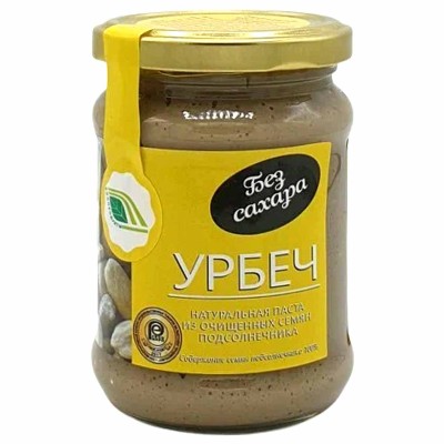Паста Урбеч натуральная из очищенных семян подсолнечника 280гр ст/б