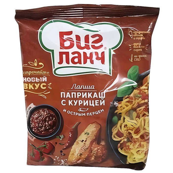 Лапша Биг Ланч паприкаш с курицей и острым перцем 75гр м/у