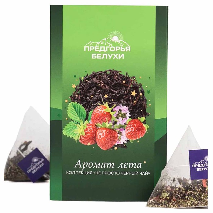 Чай черный Предгорья Белухи байховый Аромат  лета 12*2.5гр к/у