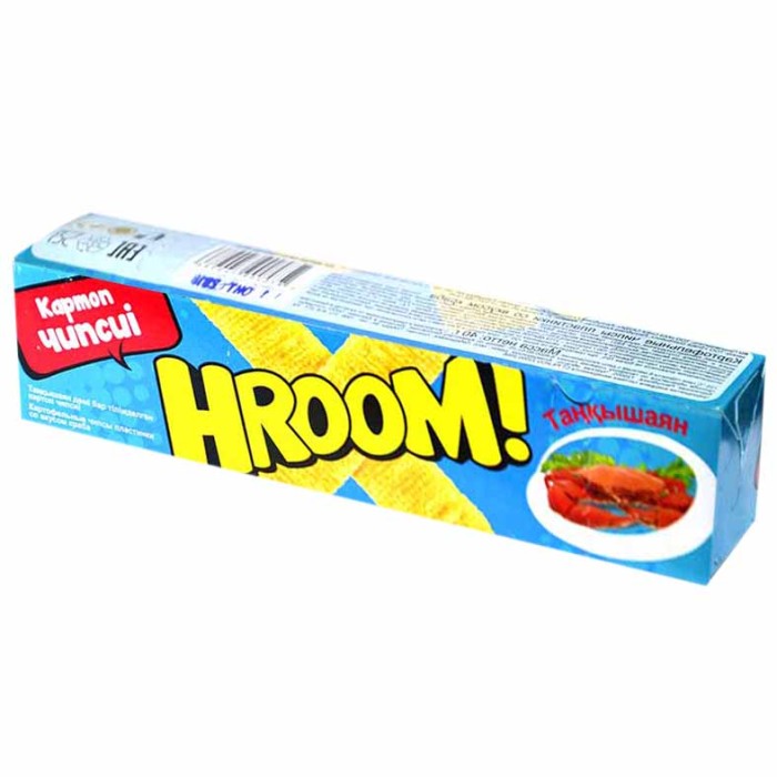 Чипсы Hroom! вкус краба пластинки 40гр к/у