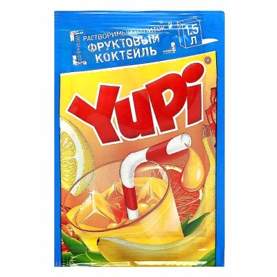 Напиток растворимый Yupi Фруктовый коктейль 15гр м/у