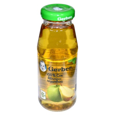 Сок Gerber яблоко-груша с 5мес 175мл ст/б