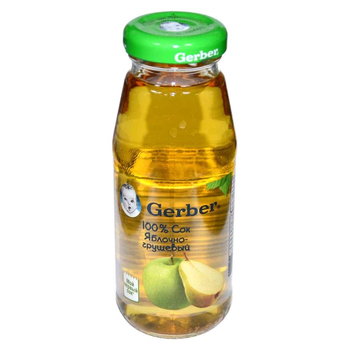 Сок Gerber яблоко-груша с 5мес 175мл ст/б