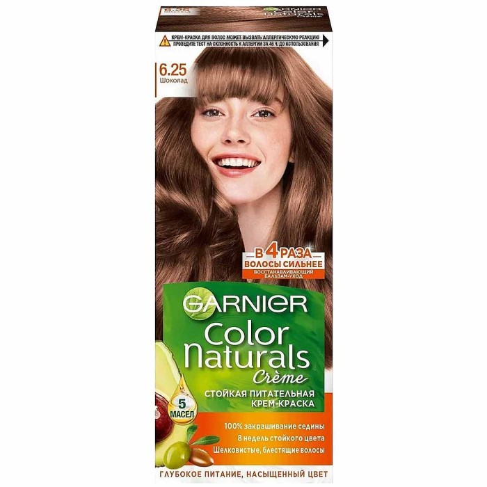 Краска для волос Garnier Color Naturals 6.25 Шоколад к/у
