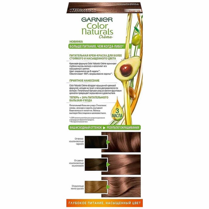 Краска для волос Garnier Color Naturals 6.25 Шоколад к/у