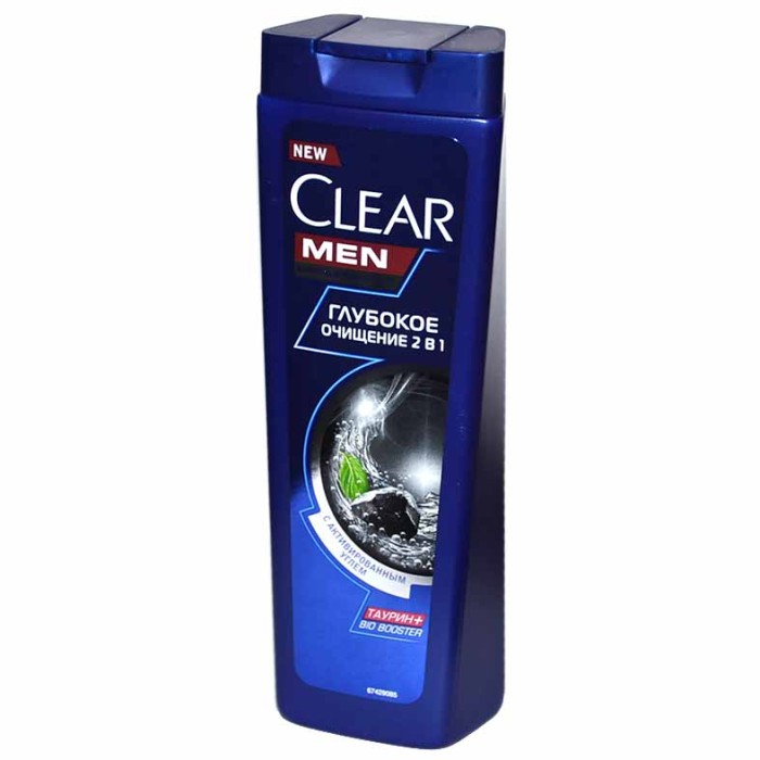 Шампунь для волос Clear Men Глубокое очищение с углем 200мл пэт