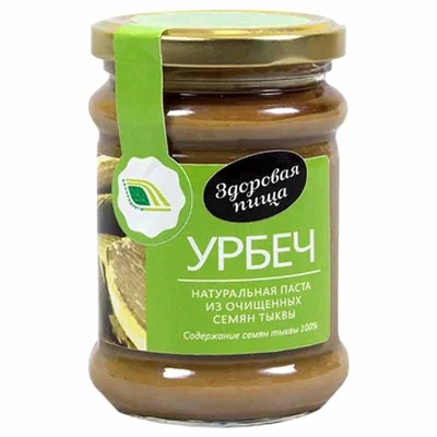 Паста Урбеч натуральная из очищенных семян тыквы 280гр ст/б