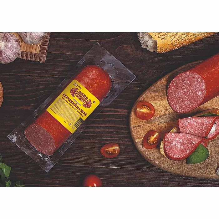 Колбаса в/к Папа Может Сервелат на буке 350гр в/у