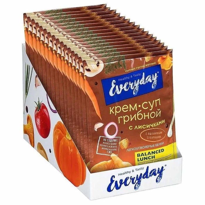 Крем-суп Everyday грибной с лисичками с пшеничными сухариками 25гр м/у